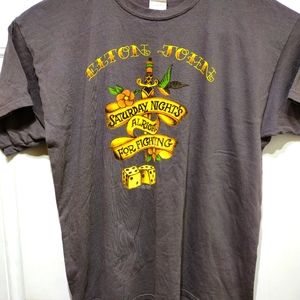 2007 Elton John Saturday Night's Alright For Fighting Concert Tour T-shirt XL